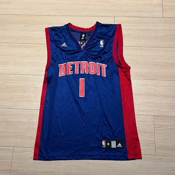 Allen Iverson Detroit Pistons Adidas Jersey Blue - Picture 1 of 2